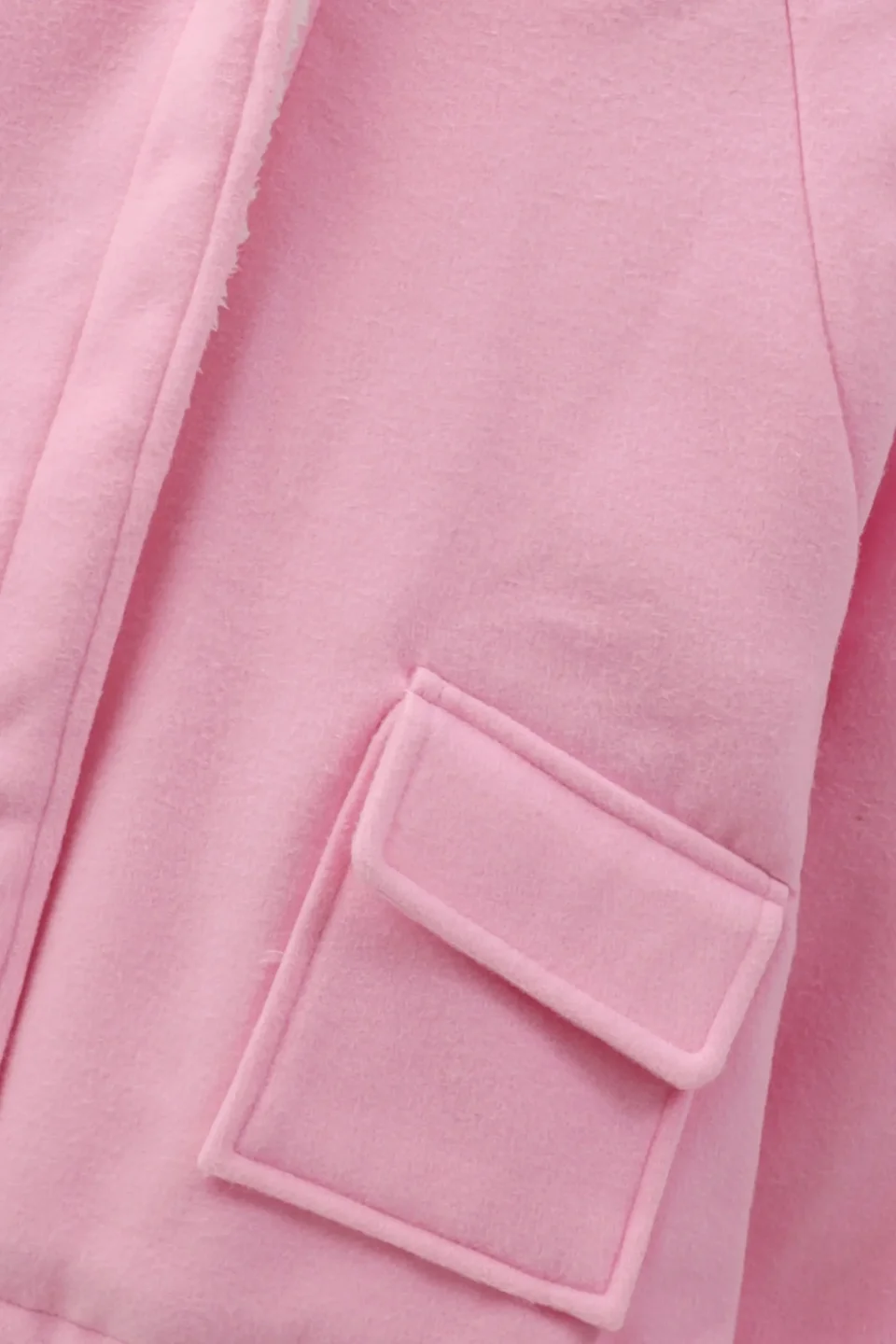 Girls Pink Pebble Felt Coat